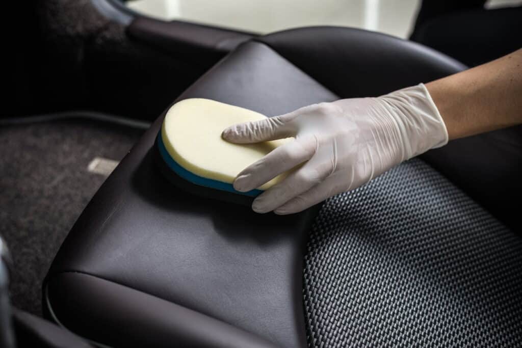 Cleaning a car seat