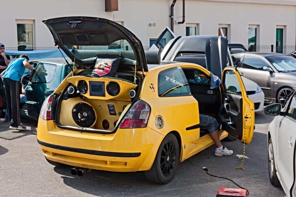 Yellow Car Sound System