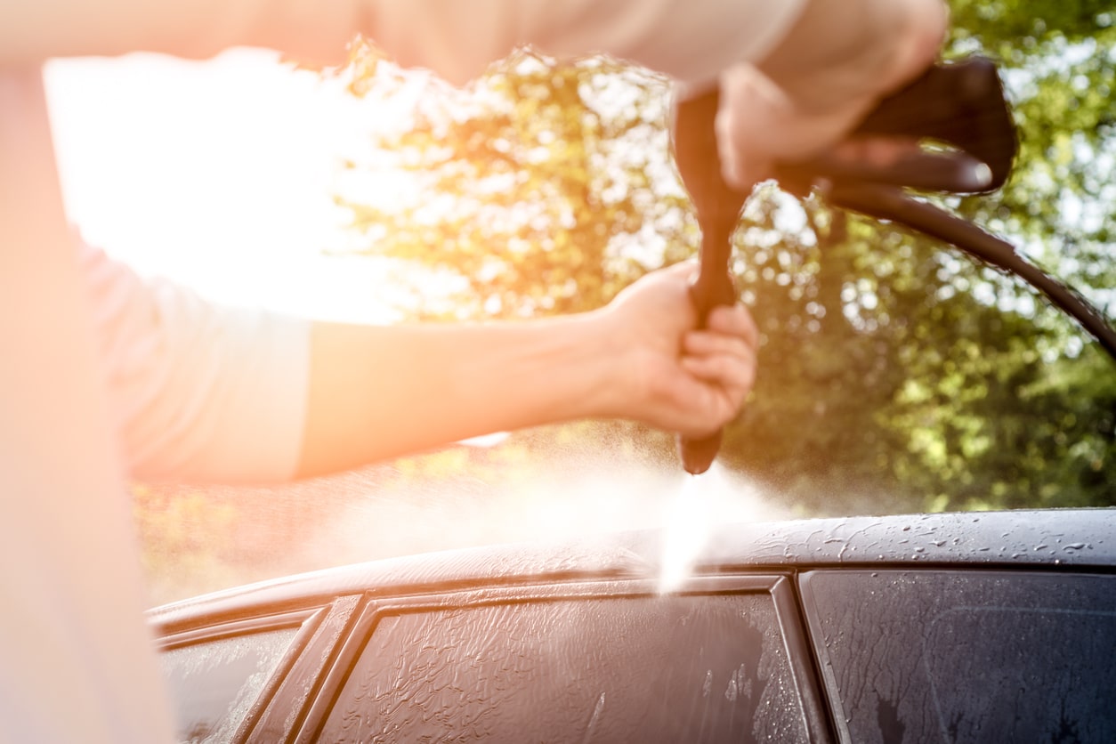 Powerwashing your car